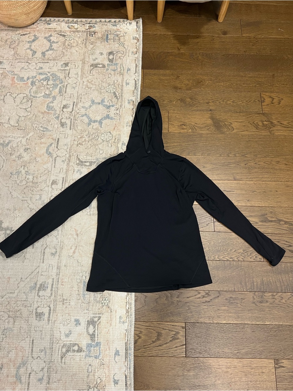 The North Face Black Hooded Long-Sleeve Top- flash dry